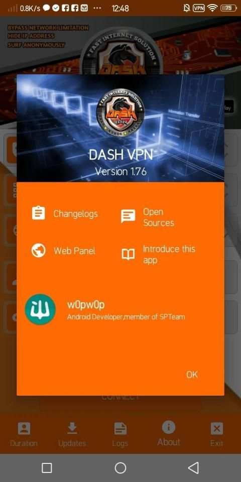 Dash VPN Reload स्क्रीनशॉट 1