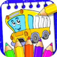 Vehicle Drawing and Coloring Book