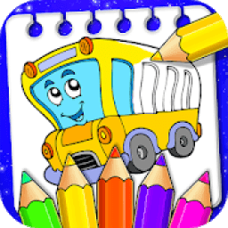 ikon Vehicle Drawing and Coloring Book