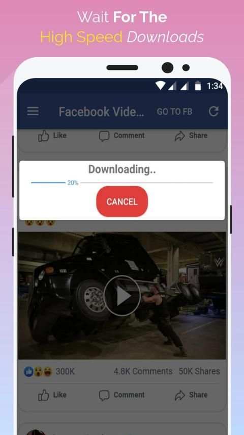 Facebook Video Downloader - Easily Download Videos स्क्रीनशॉट 2
