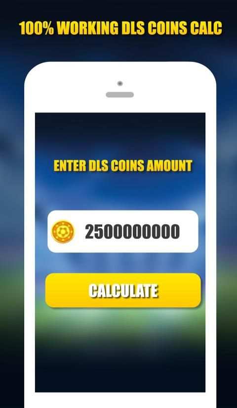 DLS Free Coins Calculator For Dream League Soccer screenshot 2