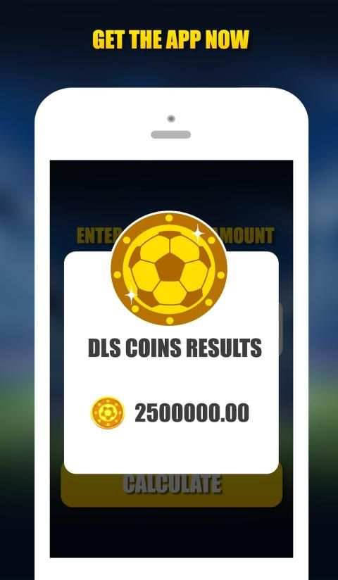 DLS Free Coins Calculator For Dream League Soccer screenshot 1