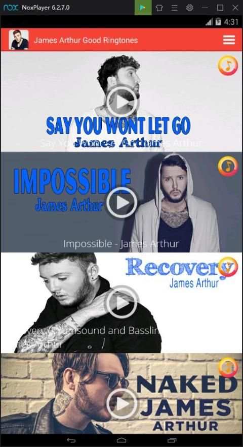 James Arthur Good Ringtones screenshot 4