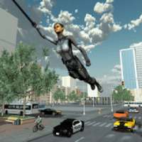 Flying Girl Rope Hero Spider Swing Game