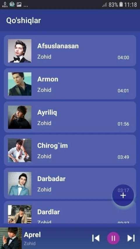 Zohid qo'shiqlari screenshot 2