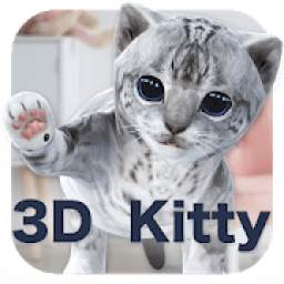 3D Cute Kitty lock screen for you