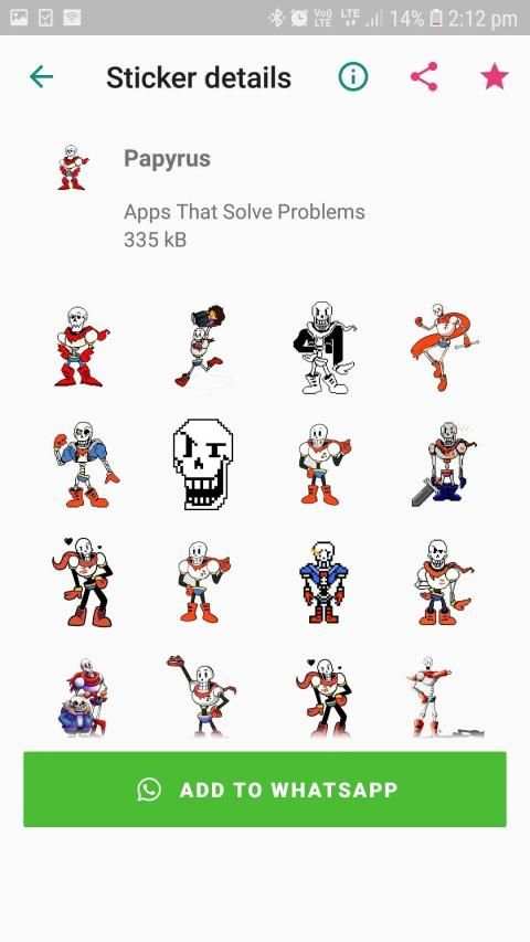 Undertale Stickers For WhatsApp स्क्रीनशॉट 4