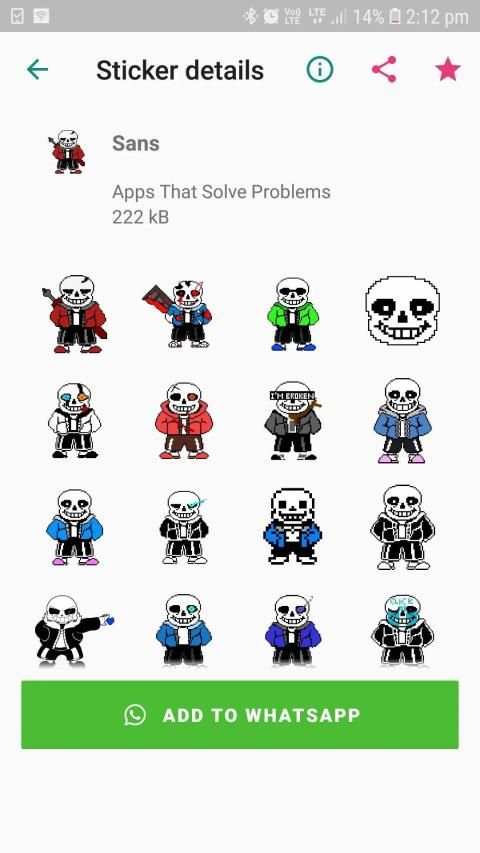 Undertale Stickers For WhatsApp स्क्रीनशॉट 8