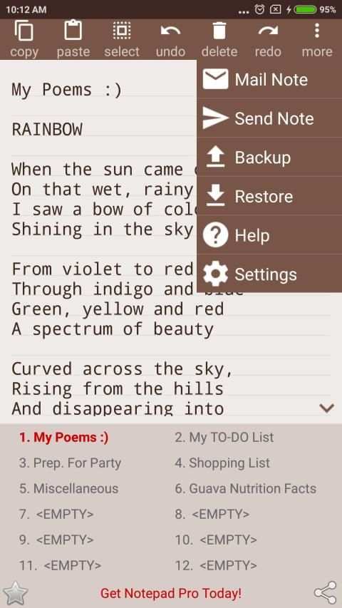 NOTEPAD Simple AdFree screenshot 2