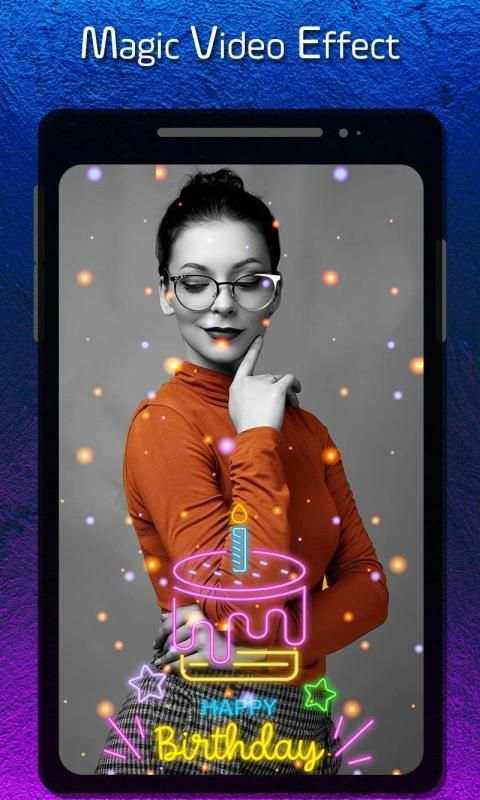 Birthday Video Maker with Song : Magic Video Maker स्क्रीनशॉट 5