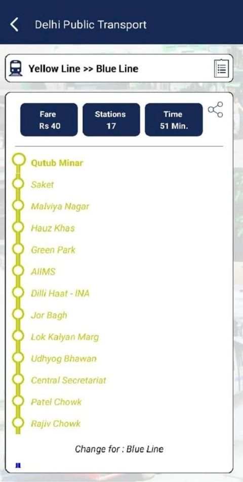Delhi Public Transport - Metro and DTC Bus Routes screenshot 6