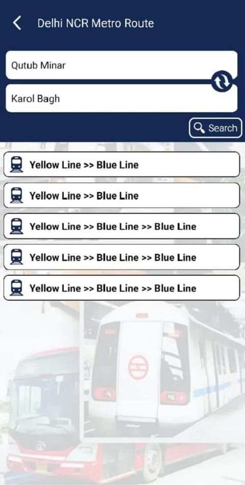 Delhi Public Transport - Metro and DTC Bus Routes screenshot 5