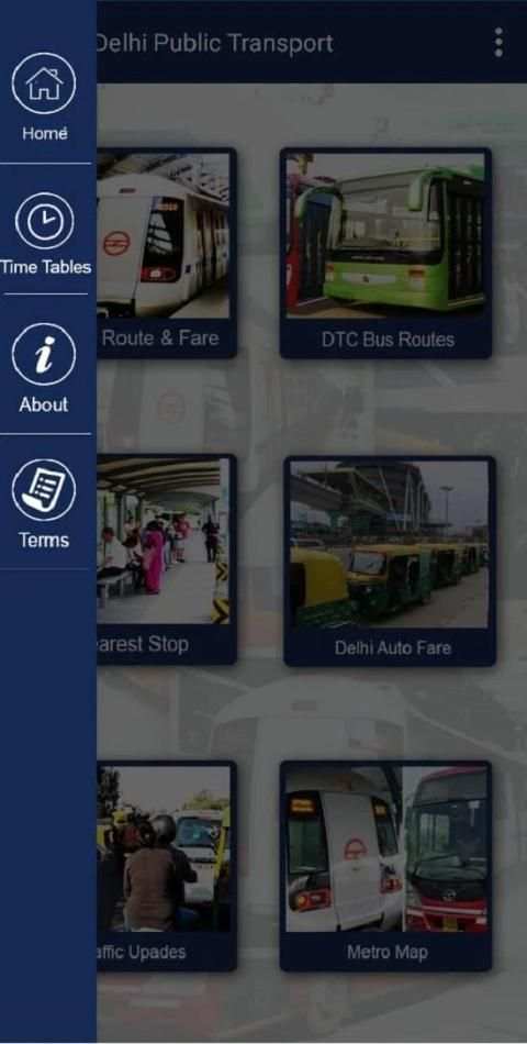 Delhi Public Transport - Metro and DTC Bus Routes screenshot 1