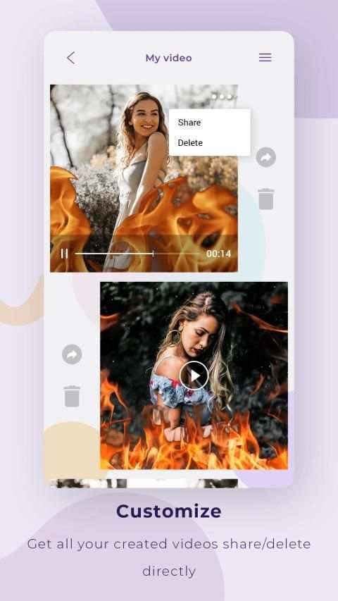 Fire Effect Video Maker स्क्रीनशॉट 2