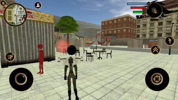 Jetpack army Stickman Rope Hero Sim स्क्रीनशॉट 1