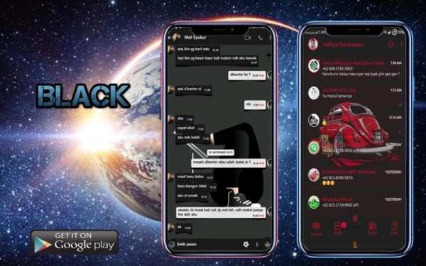 GB WA Mod Black Tema Terbaru screenshot 3