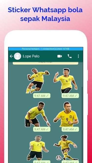 Sticker Bola Sepak Malaysia screenshot 5