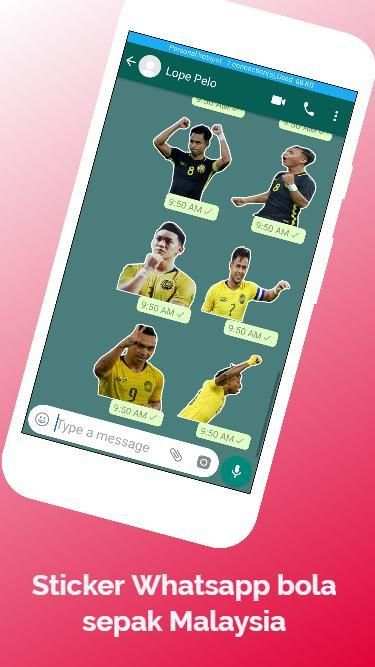 Sticker Bola Sepak Malaysia screenshot 1