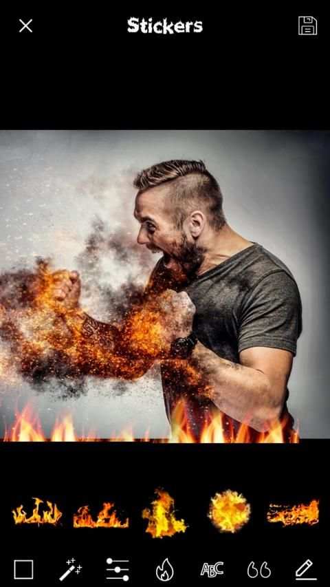 Fire Photo Frame Editor स्क्रीनशॉट 4