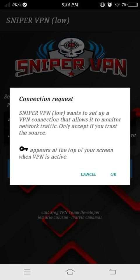 Sniper VPN (low) screenshot 2