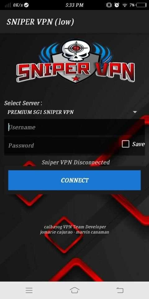 Sniper VPN (low) screenshot 1
