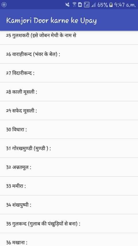 कमजोरी दूर करने के 101 उपाय screenshot 3