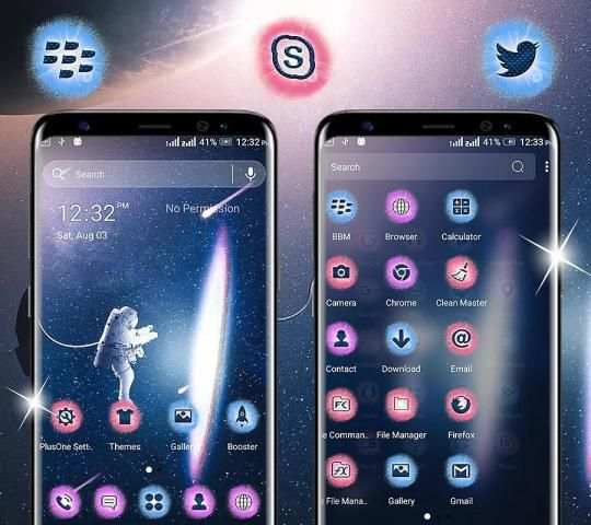 Astronaut Launcher Theme स्क्रीनशॉट 2