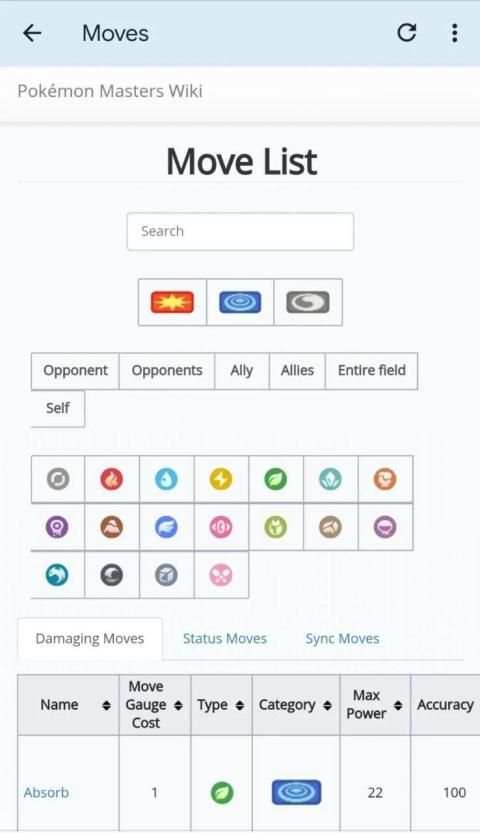 Pokémon Masters Guide & Wiki! स्क्रीनशॉट 1