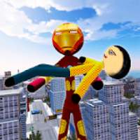 Stickman Rescue Mission - Super Iron Robot Game