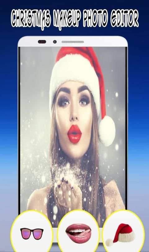 Chrsitmas Makeup Photo Editor:Christmas Stickers screenshot 1