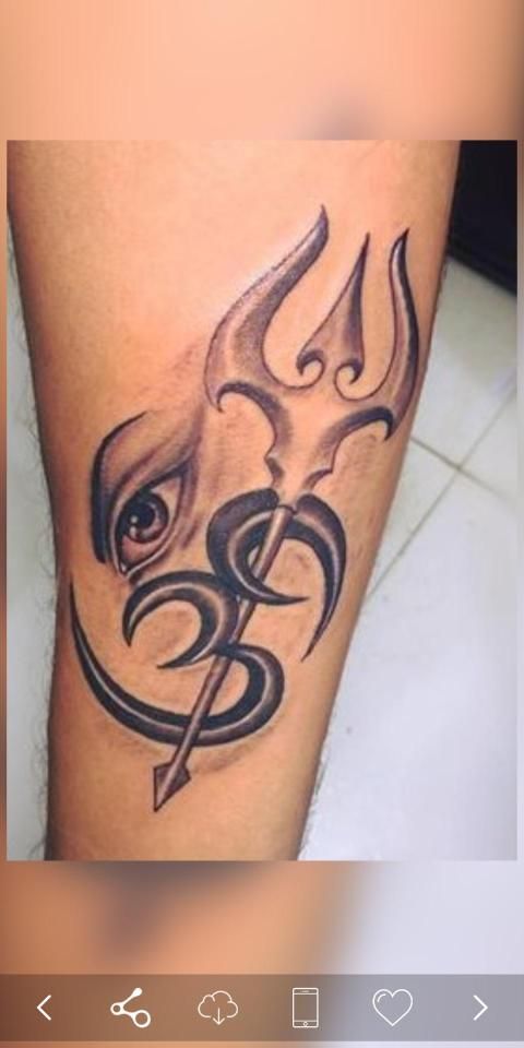 Eye with Shiv God Tattoo Waterproof Temporary Body Tattoo –  Temporarytattoowala