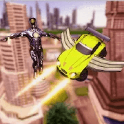 ikon Flying Car Robot Game 2019:Flight Drive Simulator