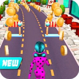 Lady Bug Dash - Subway Adventure Cat Noir Run आइकन