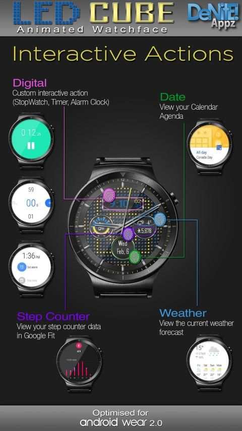 LED Cube HD Watch Face Widget & Live Wallpaper screenshot 14