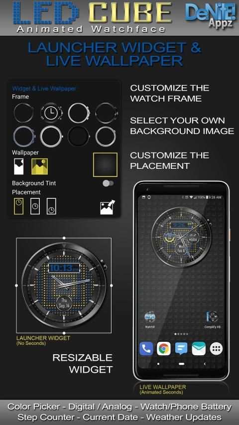 LED Cube HD Watch Face Widget & Live Wallpaper screenshot 15