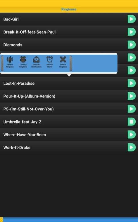 Rihanna Songs (without internet) - Ringtones screenshot 1