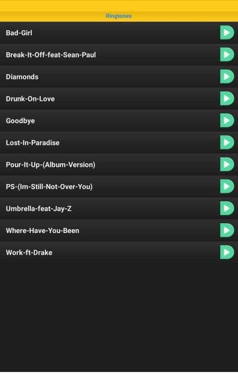 Rihanna Songs (without internet) - Ringtones screenshot 2
