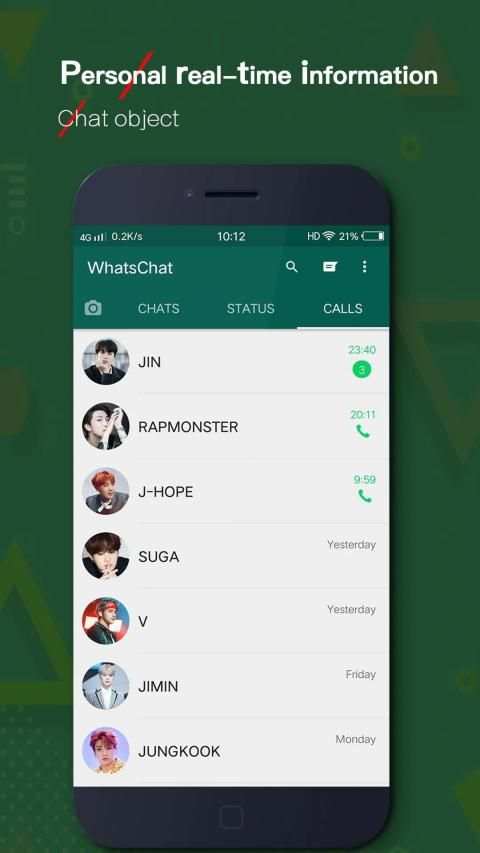 Bts Fake WhatsChat Messenger screenshot 5