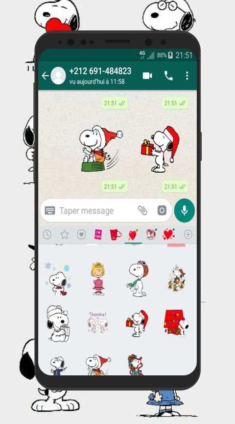 Cute Snoopy Stickers For Whatsapp screenshot 5