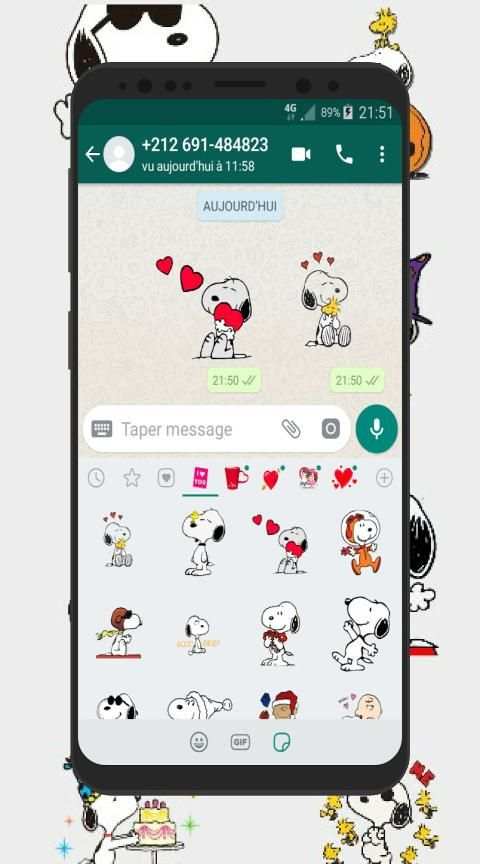Cute Snoopy Stickers For Whatsapp screenshot 2