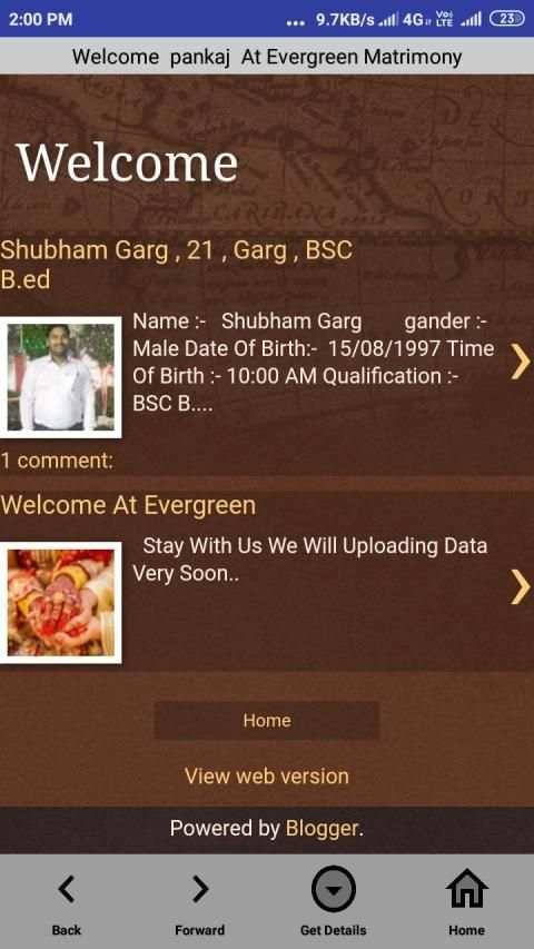 Evergreen Matrimony screenshot 1