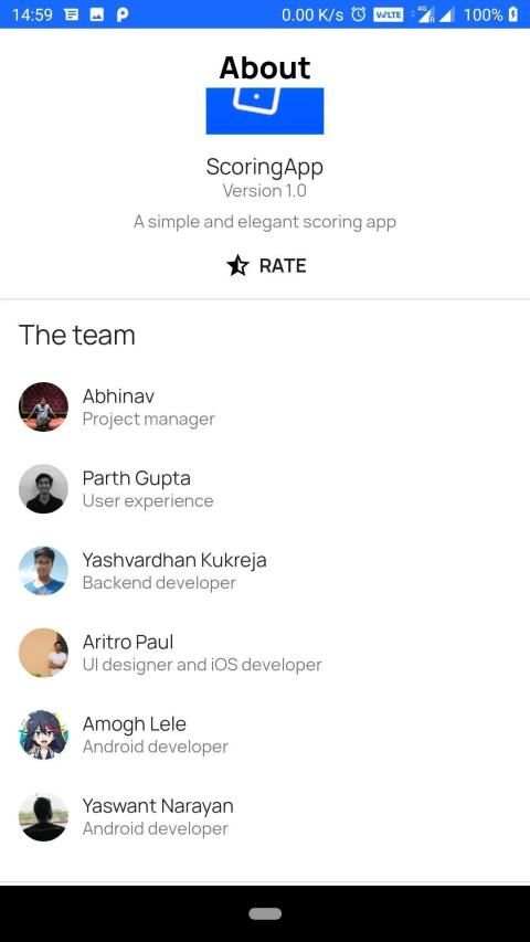 Scoring App - VIT Vellore screenshot 1