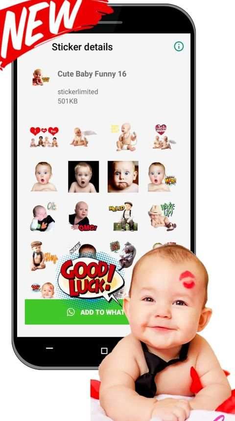 Cute Baby Funny Sticker For WAStickerApps screenshot 5