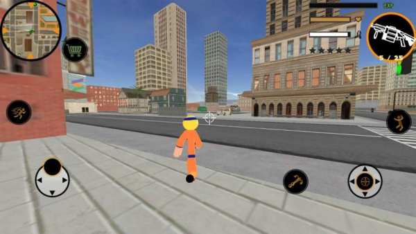 Naru Stickman Rope Hero Ninja Gangstar Crime Fight screenshot 1