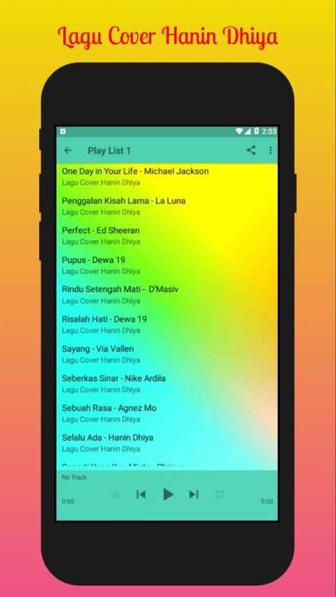 Lagu Cover Hanin Dhiya Offline screenshot 5