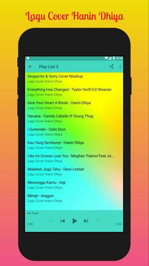 Lagu Cover Hanin Dhiya Offline screenshot 1