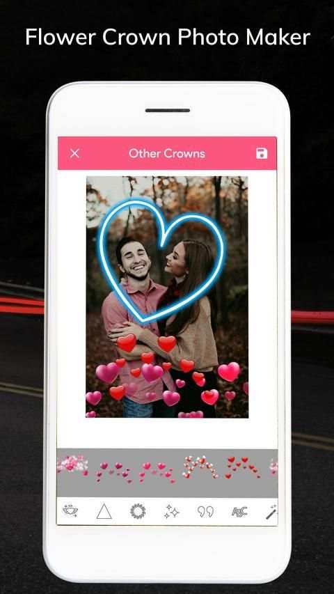 Light Crown Photo Editor - Crown Heart Pic Editor स्क्रीनशॉट 2