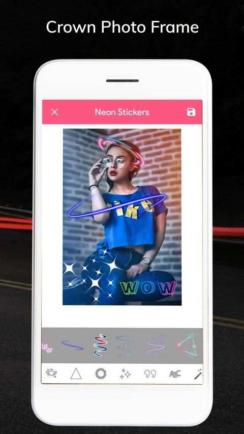 Light Crown Photo Editor - Crown Heart Pic Editor स्क्रीनशॉट 7