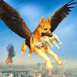 Flying Super Dog Hero City Animal Rescue