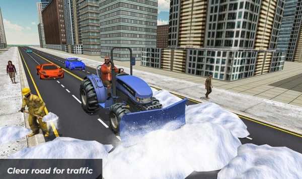 Grand Snow Clean Road Driving Simulator 19 स्क्रीनशॉट 4